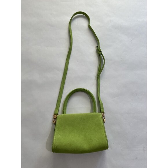 BY FAR Mini Suede Mini Handbag in Green - Picture 3 of 8